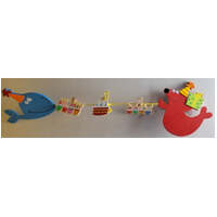 KAPER KIDZ WOODEN BIRTHDAY MEMO CLIP WITH SEAL AND WHALE