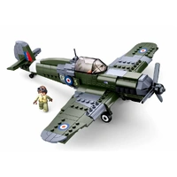 SLUBAN WW2 SPITFIRE FIGHTER BUILDING BLOCK SET 290 PIECE - B0712