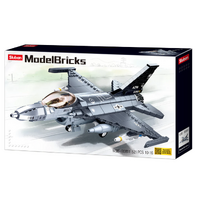 SLUBAN F-16CS FALCON JET 1/44 SCALE BUILDING BLOCK SET 521 PIECE - B0891