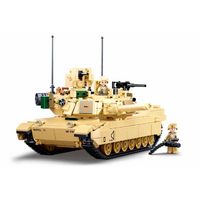 SLUBAN M1A2 SEP V2S ABRAMS MAIN BATTLE TANK 1/35 SCALE BUILDING BLOCK SET 781 PIECE - B0892