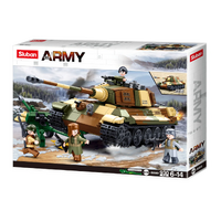 SLUBAN ARMY THE KING TIGER HEAVY TANK - BATTLE OF BUDAPEST BUILDING BLOCK SET 930 PIECE - B0980
