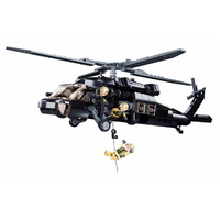 SLUBAN UH-60S BLACK HAWK HELICOPTER 1/35 SCALE BUILDING BLOCK SET 692 PIECE - B1012