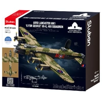 SLUBAN B1609 ARVO LANCASTER MK1 'G FOR GEORGE' AR-G, 460 SQUADRON 1/44 SCALE 1382 PIECE BUILDING BLOCK SET