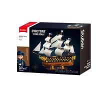 SLUBAN HMS VICTORY SAILING BATTLESHIP 1/200 SCALE BUILDING BLOCK SET 1056 PIECE - B1552