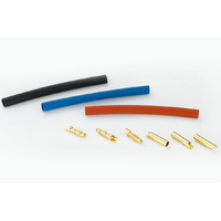 HOBBYWING 4.0MM MOTOR CONNECTOR 3 SET MALE/FEMALE AND HEATSHRINK