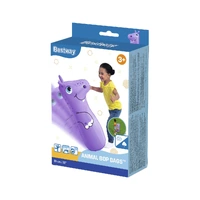 BESTWAY INFLATABLE ANIMAL BOP BAGS PURPLE HIPPO