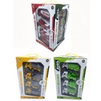 XIYE TOYS FIRE MILITARY CONSTRUCTION AND SANITATION TRUCKS WITH PULL BACK MOTORS 16PCS