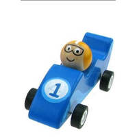 KAPER KIDZ WOODEN PULL BACK RACING CAR - BLUE
