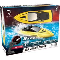 REVOLT ASYQ5 RADIO CONTROL Q5 MINI BOAT YELLOW