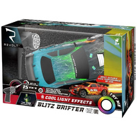 REVOLT RADIO CONTROL BLUE BLITZ DRIFTER WITH COOL LIGHT EFFECTS