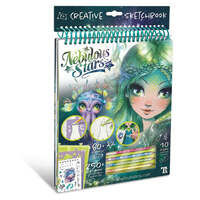 NEBULOUS STARS MARINIA SKETCHBOOK INCLUDES 10 COLOURED PENCILS 80 STENCILS AND 250 STICKERS