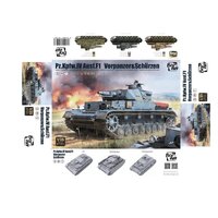 BORDER BT-003 PZ.KPFW.IV AUSF.F1 VORPANZER AND SCHURZEN TANK 1/35 SCALE PLASTIC MODEL KIT