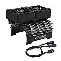 SURPASS HOBBY (SP-420003-13) DOUBLE COOLING FANS AND HEAT SINK BLACK (8.4V/27000RPM) FOR 1/8 MOTORS (40/42MM)