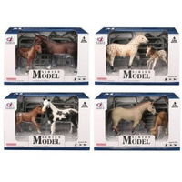 MODEL SERIES 154534 FARM ANIMALS HORSE AND FOAL SET LEOPARD APPALOOSA