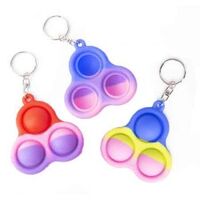 SENSORY 3 IN 1 SIMPLE DIMPLE POP IT FIDGET SPINNER MULTI COLOUR