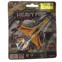 JIN DE LE HEAVY FIRE DIECAST YELLOW HORNET MILITARY PLANE