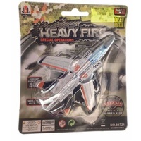JIN DE LE HEAVY FIRE DIECAST SILVER TORNADO MILITARY PLANES