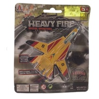 JIN DE LE HEAVY FIRE DIECAST YELLOW TOMCAT MILITARY PLANE