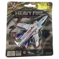 JIN DE LE HEAVY FIRE DIECAST WHITE TORNADO MILITARY PLANE