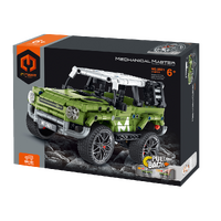 MECHANICAL MASTER 5821 PULL BACK GREEN OFF ROADER 474 PIECE STEM BUILDING BLOCK KIT