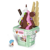 KOCO 03015 INTERESTING FOOD STREET SCENE ICE CREAM SHOP 942 PIECE BUILDING BLOCK KIT