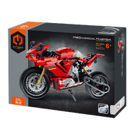 MECHANICAL MASTER 6833 RED MOTORCYCLE 557 PIECE STEM BUILDING BLOCK KIT