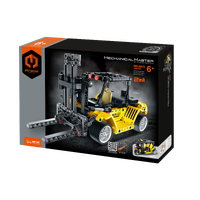 MECHANICAL MASTER 6875 FORKLIFT AND 3 WHEELED SIGHTSEEING CAR 302 PIECE STEM BUILDING BLOCK KIT