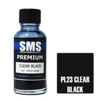 SMS PL23 CLEAR BLACK PREMIUM ACRYLIC LACQUER GLOSS PAINT 30ML