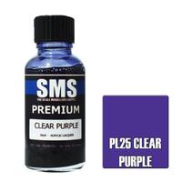 SMS PL25 CLEAR PURPLE PREMIUM ACRYLIC LACQUER GLOSS PAINT 30ML