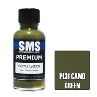 SMS PL31 CAMO GREEN AUSCAM PREMIUM ACRYLIC LACQUER FLAT PAINT 30ML