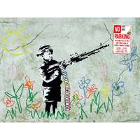URBAN ART - BANKSYS GRAFFITI - CRAYOLA SHOOTER 1000PC JIGSAW PUZZLE