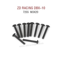 ZD RACING 7255 DBX-10 M3X20 PAN SELF TAPPING SCREW SET