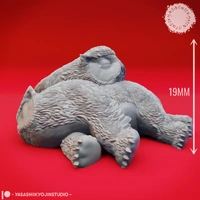 YKS DUNGEONS & DRAGONS MINIATURES SLEEPING OWLBEAR CUBS MEDIUM