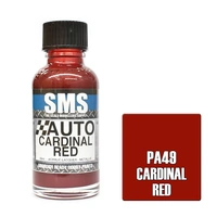 SMS PA49 AUTO CARDINAL RED ACRYLIC LACQUER PAINT 30ML