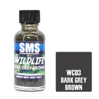 SMS WC03 DARK GREY BROWN WILDLIFE ACRYLIC LACQUER GLOSS PAINT 30ML
