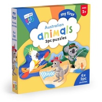 DIESEL AND DUTCH KIDS - MY FIRST AUSTRALIAN ANIMALS 6x3PC JIGSAW PUZZLES