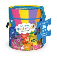 DIESEL AND DUTCH KIDS - LETS EXPLORE AUSTRALIA 45 x 60cm FLOOR JIGSAW PUZZLE 36PC