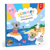 DIESEL AND DUTCH KIDS - SUMMER HOLIDAYS - ON THE GO MAGNETIC JIGSAW PUZZLES 3x9PC