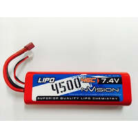 NVISION NVO1109 LIPO BATTERY 7.4V 4500 45C 2S WITH DEAN PLUGS
