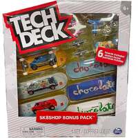 TECH DECK SK8SHOP BONUS PACK 6 BOARDS INCLUDED - CHOCOLATE