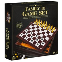 CARDINAL CLASSICS FAMILY 10 GAME SET WITH WOODEN STORAGE CASE