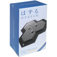 HANAYAMA HUZZLE CAST HEXAGON DISASSEMBLE AND ASSEMBLE TYPE METAL PUZZLE DIFFICULTY LEVEL 4