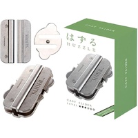 HANAYAMA HUZZLE CAST SLIDER DISASSEMBLE AND ASSEMBLE TYPE METAL PUZZLE DIFFICULTY LEVEL 3