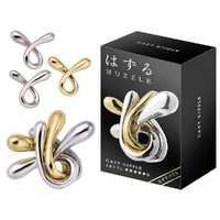 HANAYAMA HUZZLE CAST RIPPLE DISASSEMBLE AND ASSEMBLE TYPE METAL PUZZLE DIFFICULTY LEVEL 5