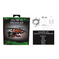 DDA DDAAC002 HOLDEN 253/308 V8 ENGINE KIT LC/LJ TORANA 1/24 SCALE PLASTIC MODEL KIT ACCESSORIES