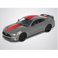 DDA DDA7-79352 2018 MUSTANG GT MATTE GREY RED STRIPE RIGHT HAND DRIVE  SFRAGISMENO SEALED BODY 1/24 SCALE DIECAST