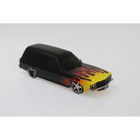 DDA LU16 HOLDEN HJ PANELVAN CUSTOM BLACK WITH FLAMES SPECTRA RIDES LIGHT UP 1/24 SCALE PLASTIC DIECAST COLLECTABLE