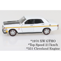 DDA DDA32377DW FORD XW GTHO PHASE II WHITE 1/32 SCALE DIECAST