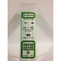 EVERGREEN 104 STRIPSx10 .010x.080INCH