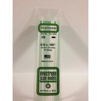 EVERGREEN 105 STRIPSx10 .010 x.100INCH